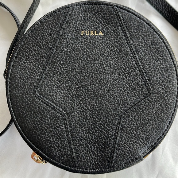 NEW FURLA round black crossbody bag - Picture 2 of 6